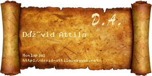 Dávid Attila névjegykártya