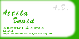 attila david business card