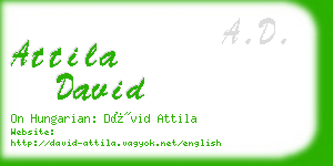 attila david business card